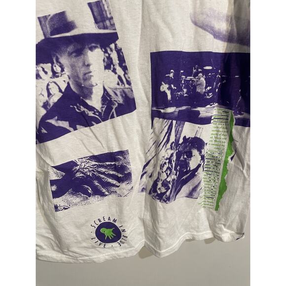 Vintage Midnight Oil 1992 Scream In Blue All Over Print Shirt XL Brockum Tee 90s - Picture 6 of 13